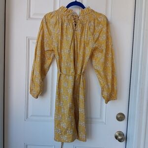 J. CREW Liberty Fabric Yellow Floral Cotton Dress XS